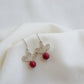 ARETES ABANICO CON CORALINA