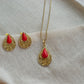 ARETES GOTA CON CORAL
