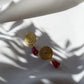 ARETES SOL CON ÁGATA CILÍNDRICA